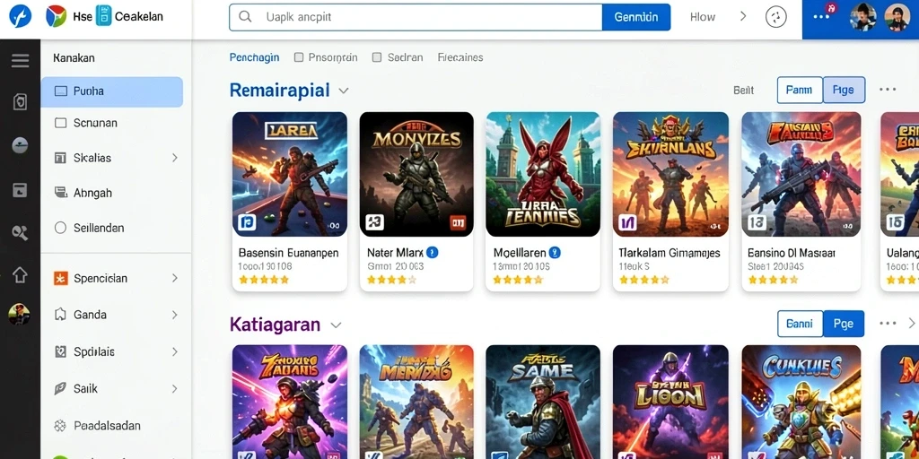 Suasana permainan yang seru dengan efek suara yang menghibur.