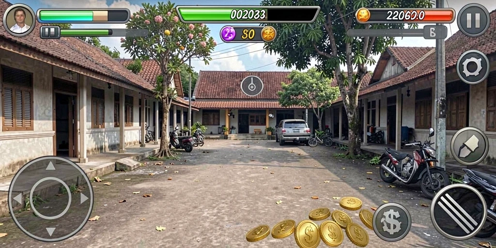 Pemandangan menakjubkan dari salah satu level dalam GACORMAX.
