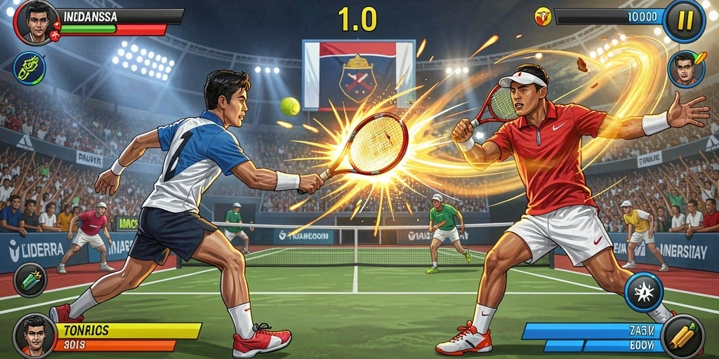 Tantangan multiplayer seru bersama teman di dalam game.