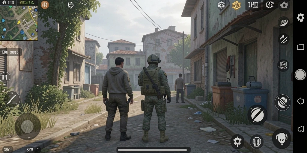 Tangkapan layar dari mode multiplayer yang penuh aksi.